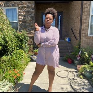 Flannel looking shirt dress